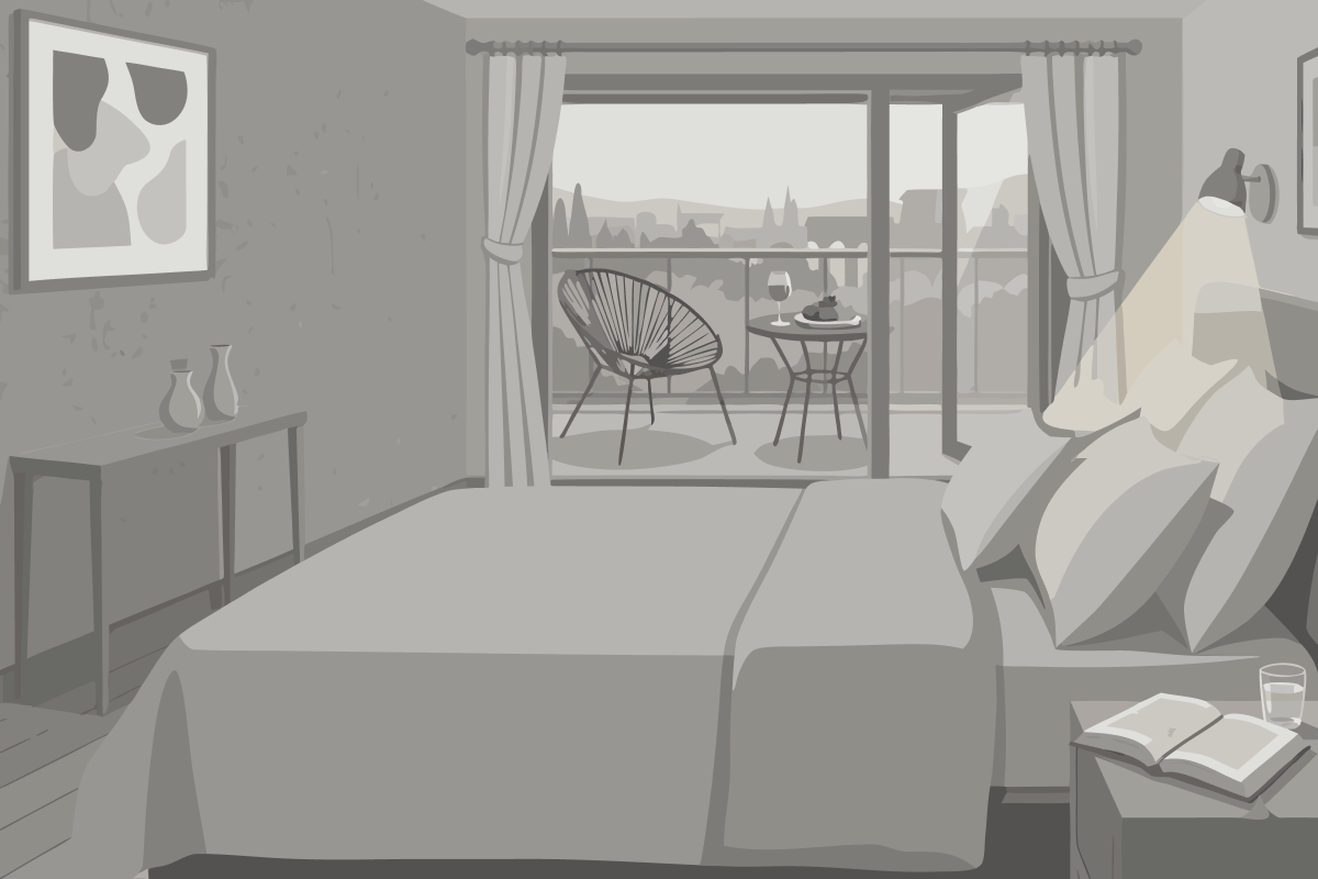 Studio mit Terrasse